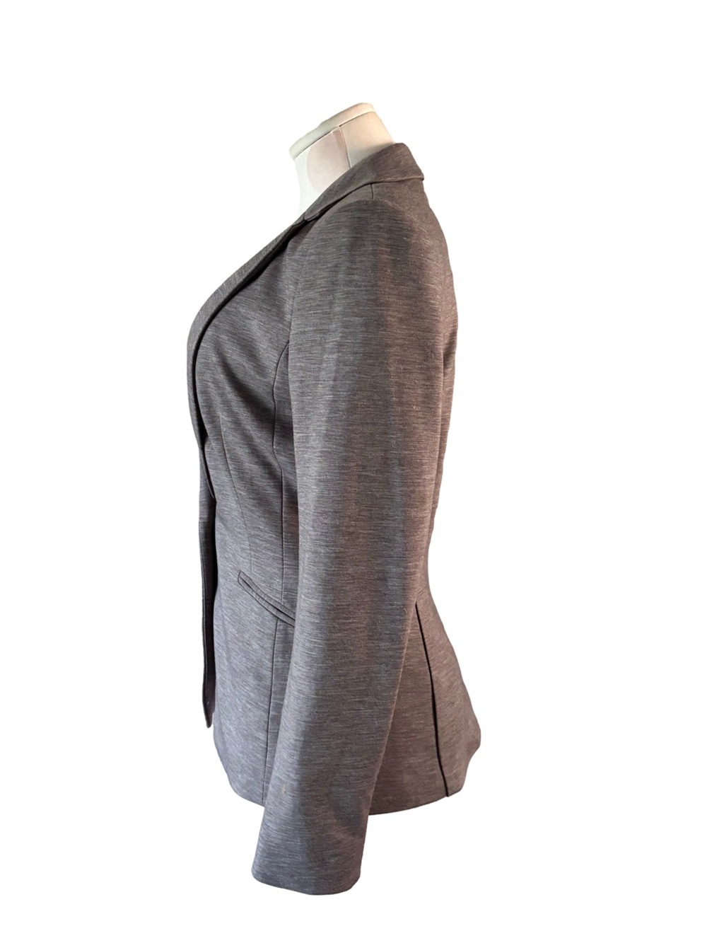H&M Gray Mélange Tailored Blazer Jacket 6 - Picture 4 of 11
